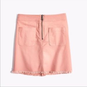 Madewell pink zip skirt
